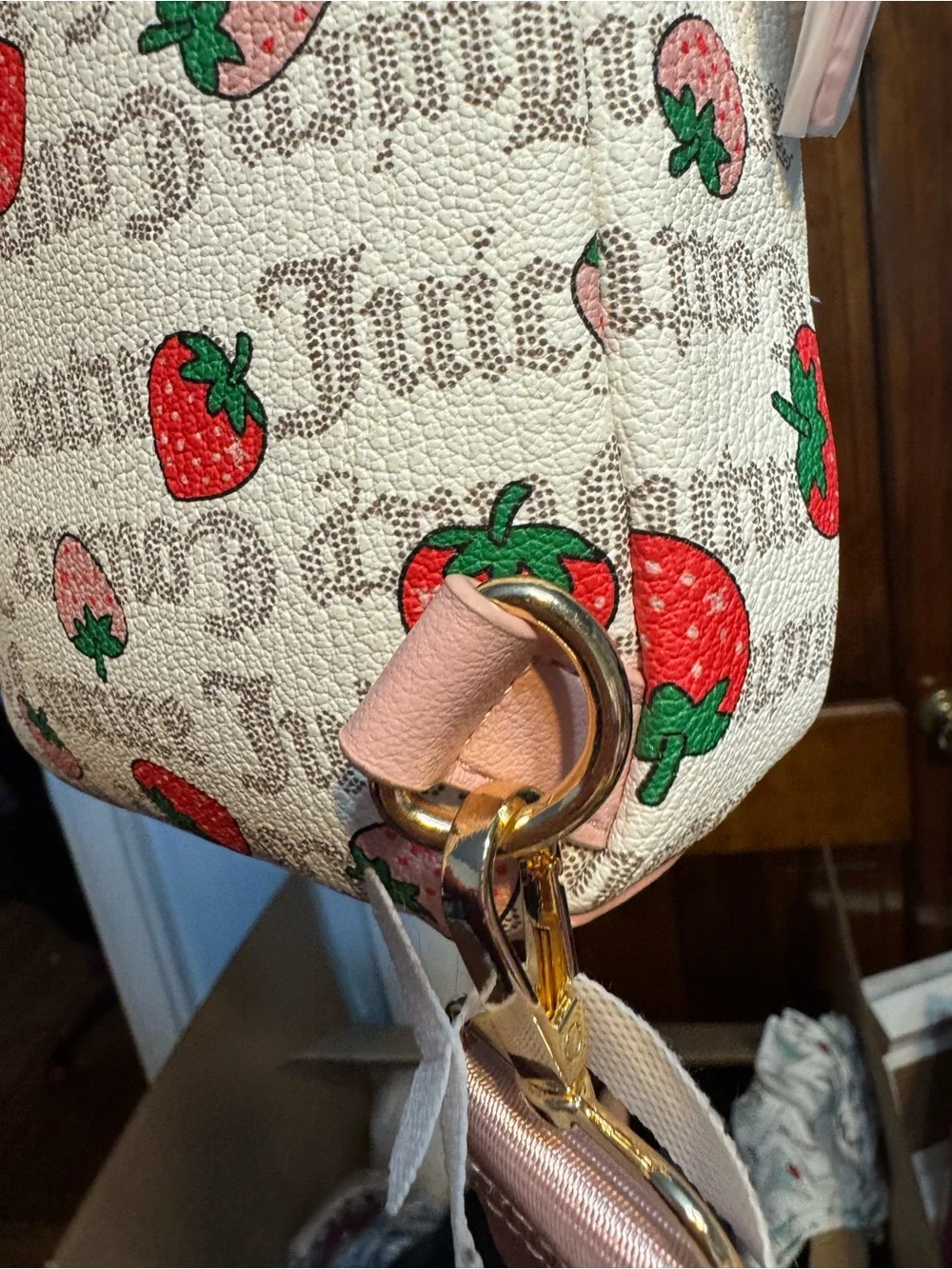 Juicy Couture Pink Strawberry Slingback Backpack